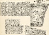 Kenosha County - Lincoln, Red River, West Kewaunee, Pierce, Wisconsin State Atlas 1930c